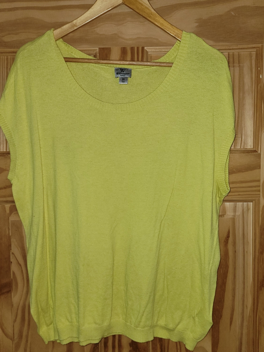 Worthington Lemon Yellow Knit Tank Sweater - Size 2X